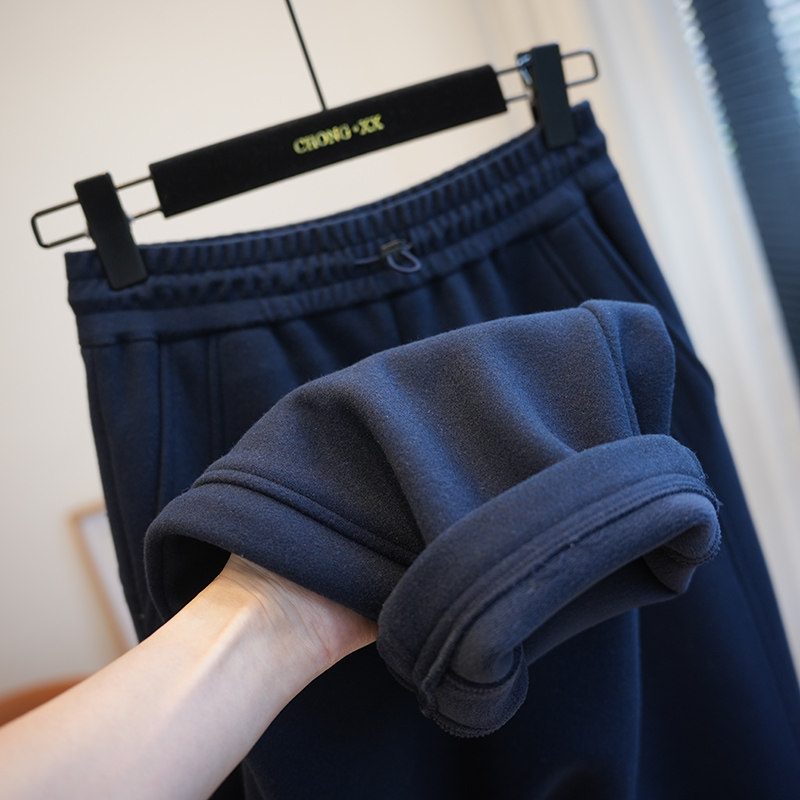 虫小小 加厚保暖高腰阔腿毛呢弯刀裤女休闲长裤2025秋冬新款A78J,女装/女士精品,休闲裤,淘宝优惠券,粉丝福利购,淘宝优惠卷