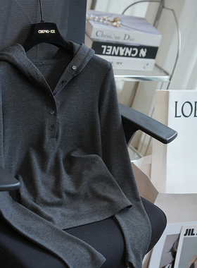 持久锁温！德绒舒适保暖连帽亨利领修身显瘦打底衫女内搭秋冬A78F