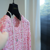 针织衫 软糯显白特种纱粉色长袖 女宽松毛衣春910D 韩系温柔 虫小小