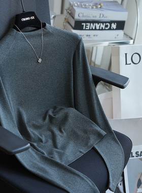 虫小小 穿搭神器！半高领长袖打底衫女内搭T恤上衣春季新款A102R