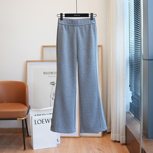 超模微喇裤！加绒加厚高腰显瘦立裁阔腿喇叭裤女休闲长裤秋冬A89E