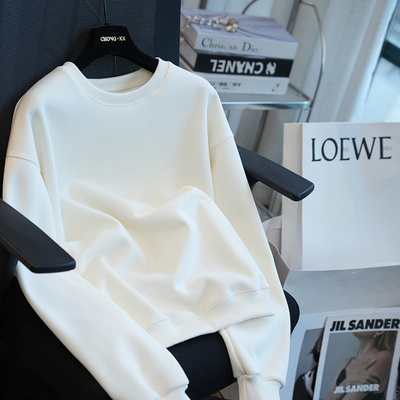 虫小小加绒加厚圆领宽松卫衣