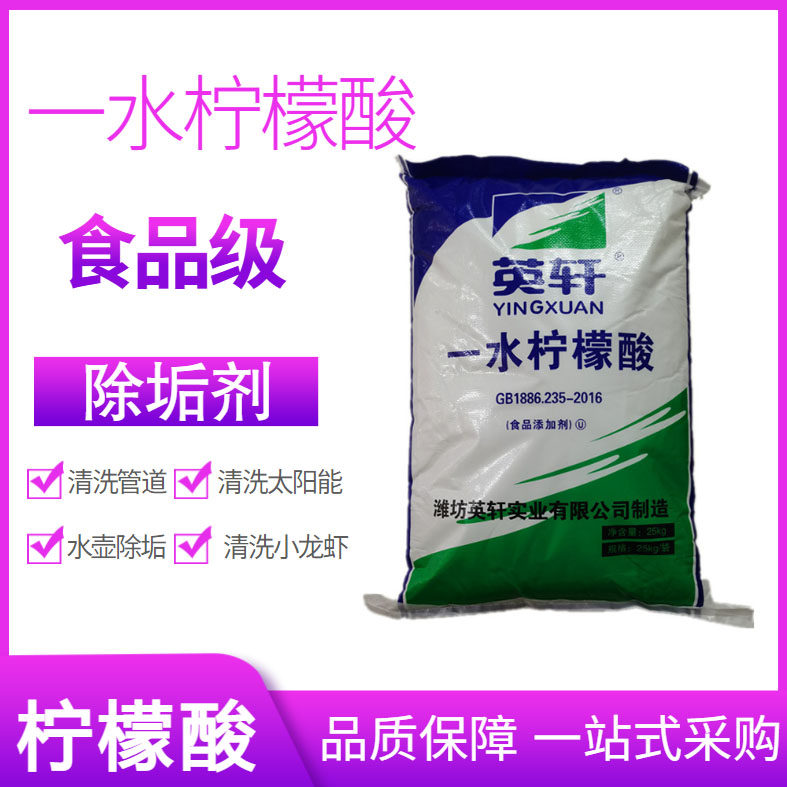 英轩柠檬酸食品级除垢剂清洁剂