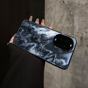 适用华为nova14pro手机壳新款小众简约羽纱纹玻璃壳nova14自带镜头膜全包防摔全包壳ultra超薄散热高级感外壳