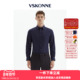VSKONNE威斯康尼男衬衫 秋冬厚羊毛100%羊毛条纹中青年休闲衬衣男