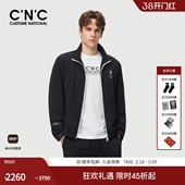 夹克氨锦混纺透气薄外套 黑色运动男士 CNC男装 26早春新款