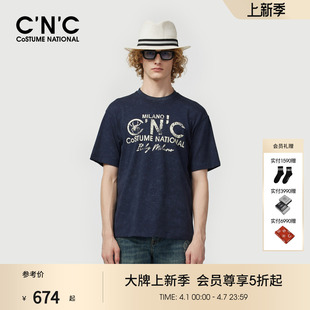 CNC男装 logo印花男士 圆领短袖 T恤宽松潮流短T 26春夏新款