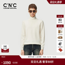 CNC男装秋冬新款logo刺绣羊毛高领长袖毛衫男士轻奢休闲内搭毛衣