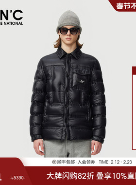 【衬衫式羽绒】CNC男装25秋冬新款白鸭绒轻薄男黑色保暖羽绒服