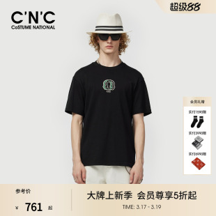 短袖 纯棉男士 T恤圆领印花休闲潮流青年体恤 25春夏新款 CNC男装