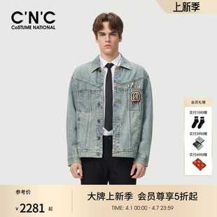 纯棉牛仔夹克刺绣经典 CNC男装 26夏季 新款 印花牛仔外套 款