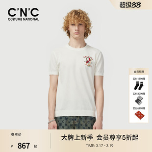 白色潮流短袖 CNC男装 T恤男士 新潮玩印花短袖 T恤 26夏季