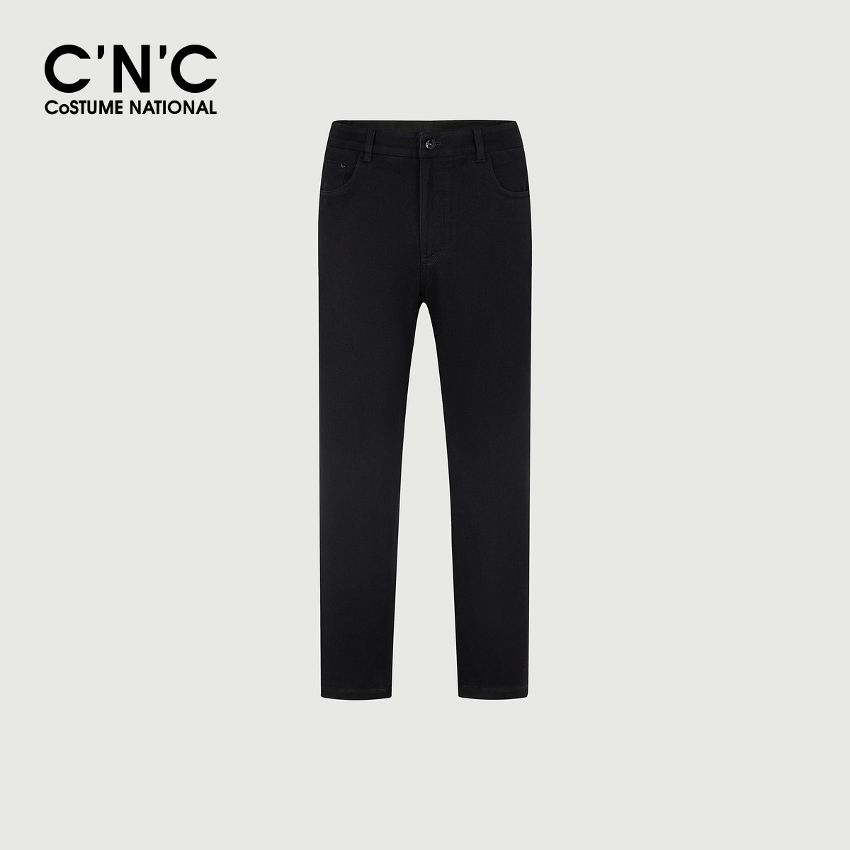 CNC男装25早秋新款黑色薄绒休闲裤男士轻奢厚款直筒休闲