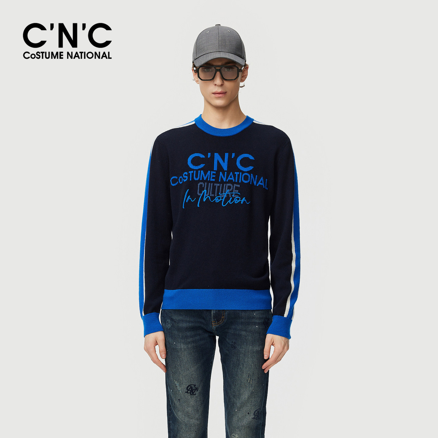 CNC25新款羊绒提花混纺羊毛衫