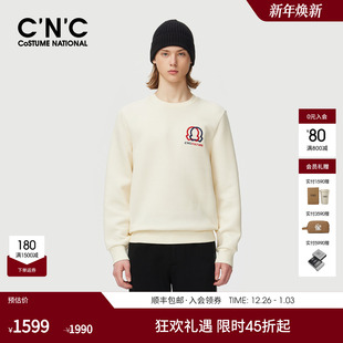 圆领棉质长袖 CNC男装 撞色刺绣logo男士 新款 轻奢卫衣男 25秋季