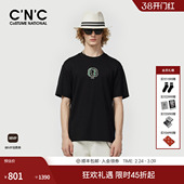 短袖 纯棉男士 T恤圆领印花休闲潮流青年体恤 25春夏新款 CNC男装