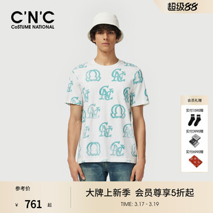 大logo印花短袖 新款 T恤圆领纯棉透气旅行假日系列 25夏季 CNC男装