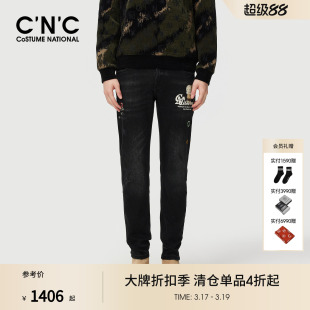 厚款 新款 男士 牛仔裤 CNC男装 玩偶系列潮流合身直筒牛仔长裤 25秋季