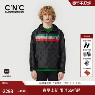 CNC男装26早春新款经典复古配色提花夹克外套男士单夹克外套