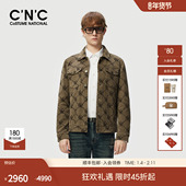 CNC男装 提花LOGO美拉德律动系列轻奢夹克外套 满版 25秋季 新款