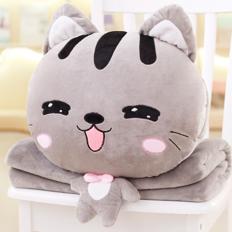Kitty Nap pillow Car pillow is Dual use Coral Lumbar cushion Cushion summer quilt blanket Trinein the Home Fabric , Pillow/Pillow  category - from Buy2taobao.com to provide professional Taobao agent buy service