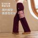 裤 Little 雪尼尔长裤 女童口袋撞色工装 Naive儿童潮流休闲裤 秋冬款