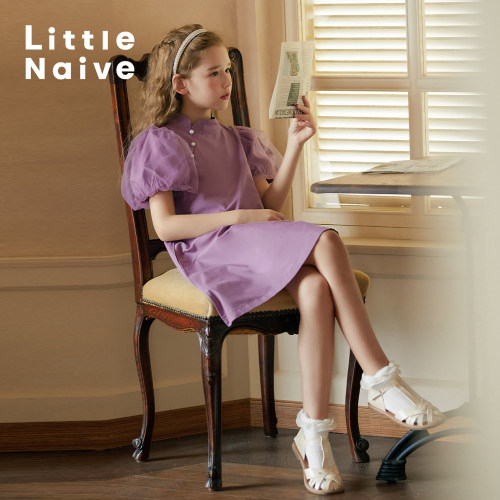 夏季连衣裙纯色中国风旗袍