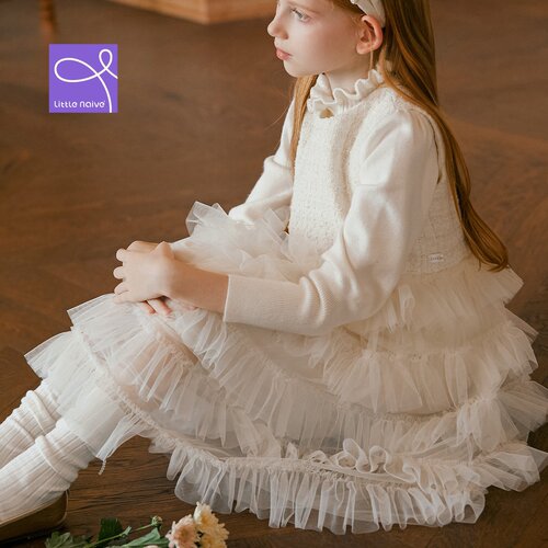 littlenaive花呢蛋糕礼服裙