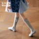 中筒袜 珍珠蝴蝶结半筒袜儿童法式 LittleNaive袜子女童四季 款