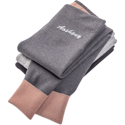 兔绒纯棉高腰无痕显瘦加厚打底裤