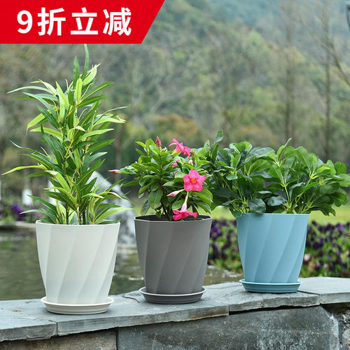 陶花驿站树脂加厚大号花盆