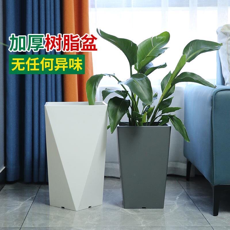 仿水泥大花盆正方形树脂