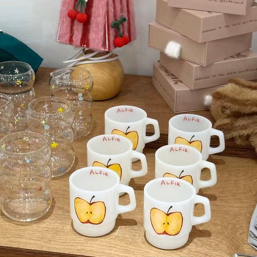 玻璃杯艺术卡通超好看