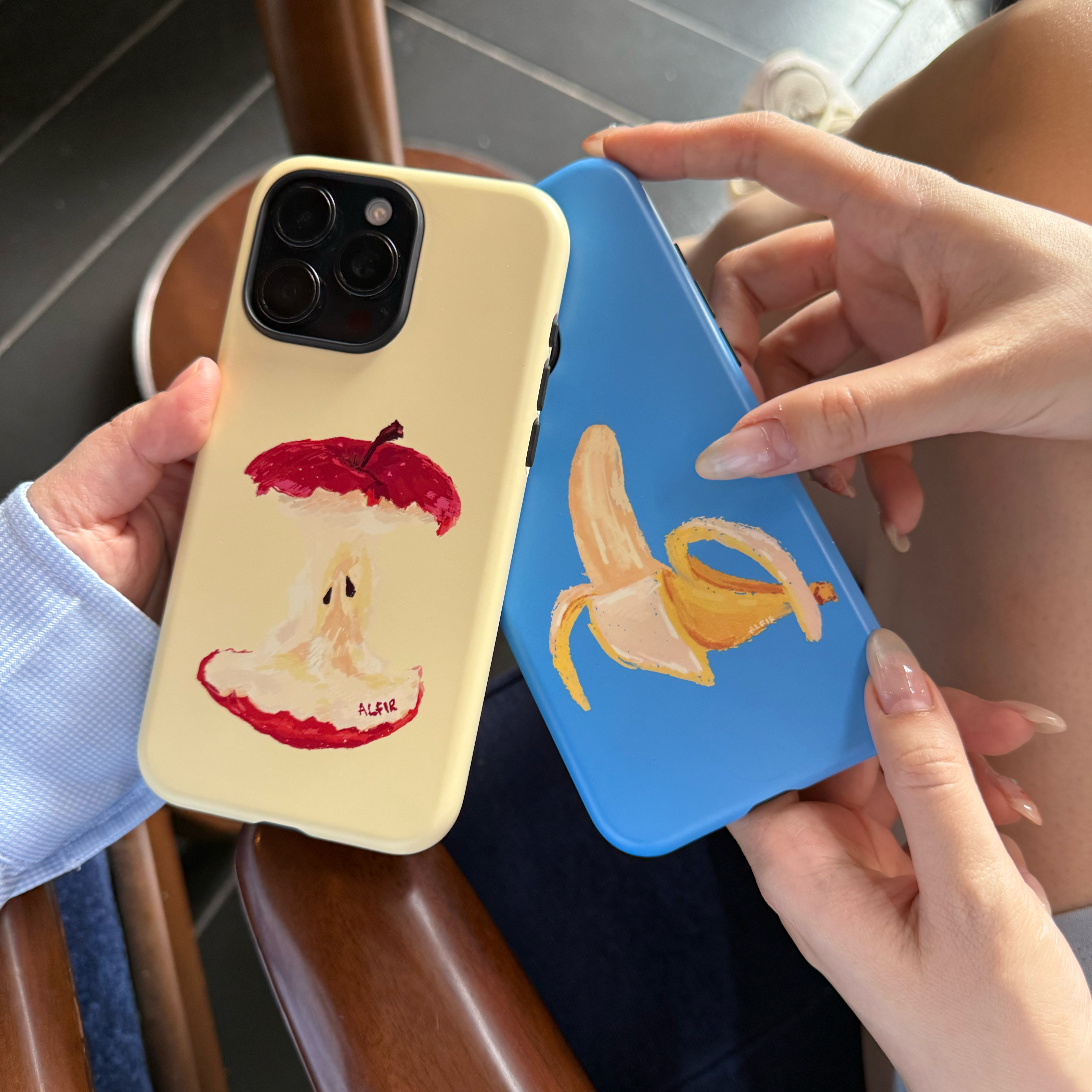 Alfir.菲林二合一手绘iPhone手机壳 简约时尚高级韩菲壳手感超棒博主同款百搭款苹果手机壳iPhone17超级抗摔