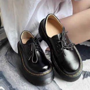 低帮3孔1461厚底马丁小皮鞋女复古英伦学院风圆头玛丽珍JK单鞋子