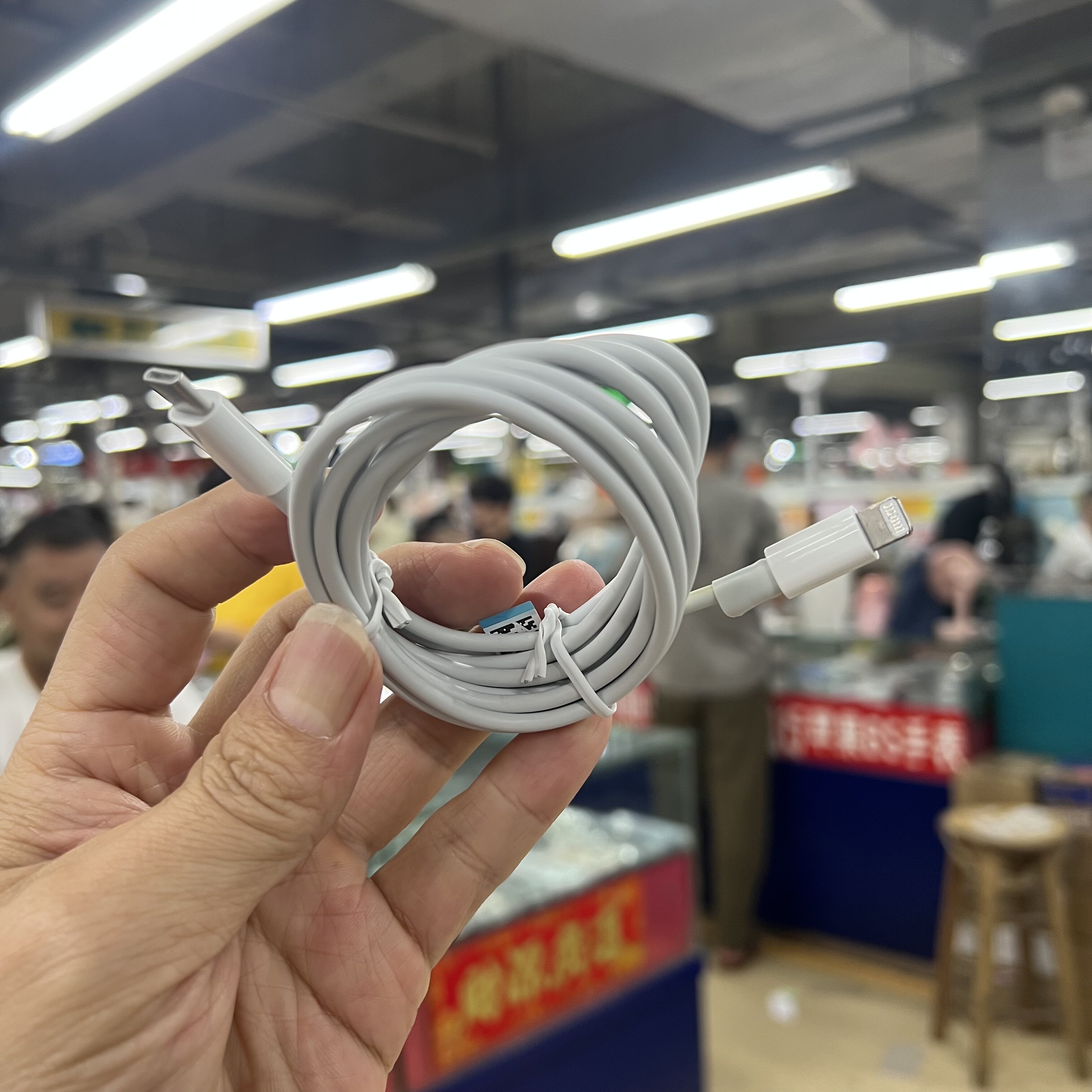 二手2米pd快充线纯原拆机正品适用苹果13数据线8-14Type-C快充一米原装iphone正品Lightning充电线双c胶皮线