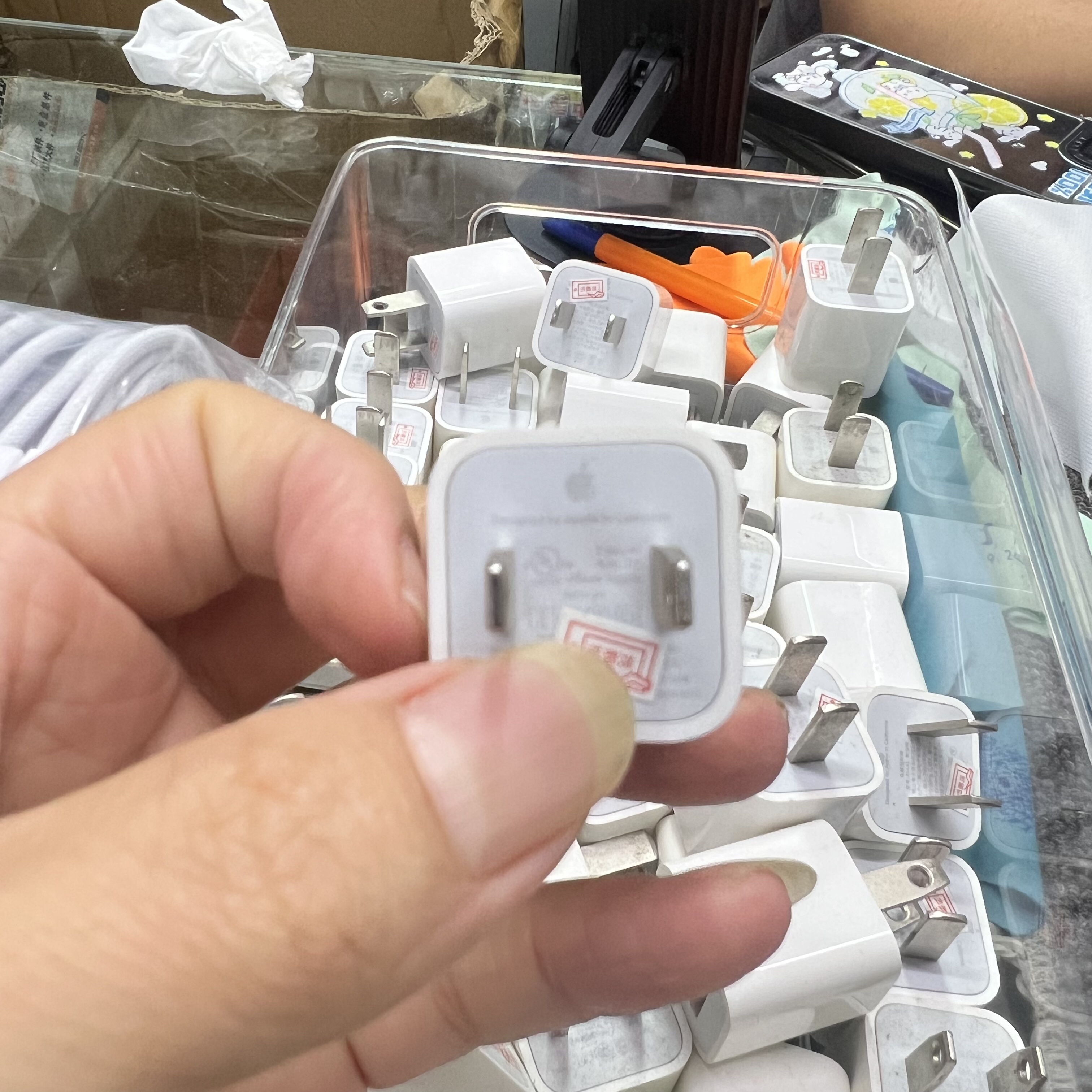 二手适用于苹果数据线USB口手机平板拆机车载carplay纯原拆机适用于5w/ipad10w12w充电器适用手机12/13/14代