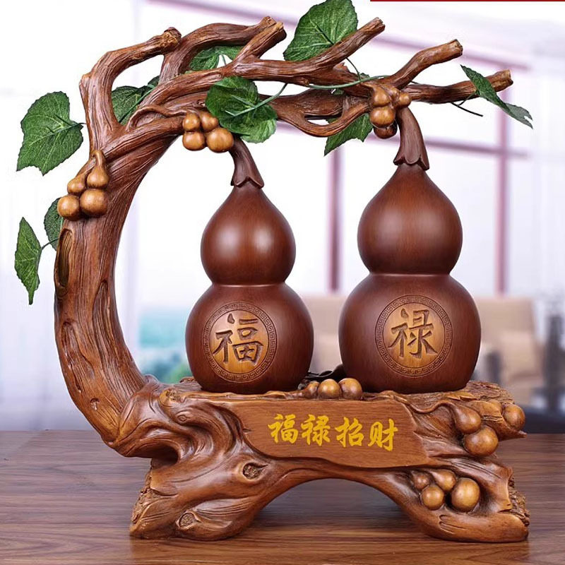 葫芦摆件镇宅招财旺宅工艺品五福临门客厅办公室家装饰品酒柜乔迁