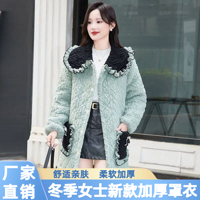 四川省省服女罩衣2025新款网红中老年妈妈装可外穿保暖小个子棉衣