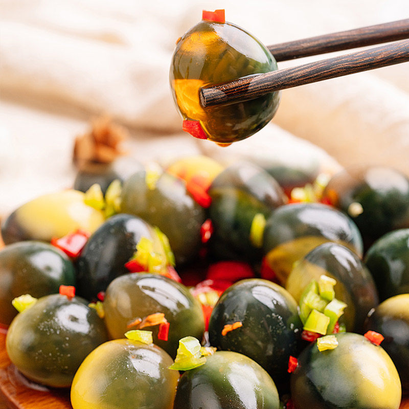 60枚鹌鹑蛋皮蛋鹑鸟变蛋皮蛋软糯溏心夜市小吃凉拌鸟皮蛋