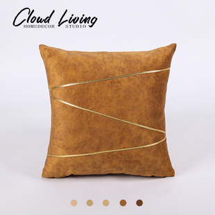 高档客厅沙发抱枕样板间KTV酒店装 饰靠枕科技布靠垫民宿餐厅靠背