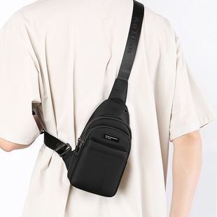 新款胸包斜挎包男士户外运动小背包牛津布单肩包休闲小挎包手机包