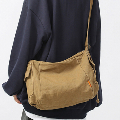 日系帆布包复古斜挎包男女生背包