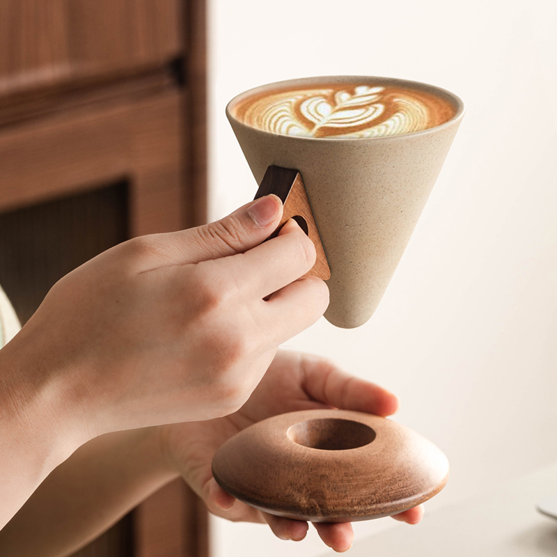 高颜值复古陶瓷咖啡杯高档精致家用咖啡女士个人专用杯子杯碟套装