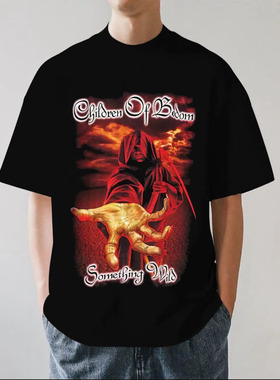 Children of Bodom博多之子乐队COB短袖T恤金属摇滚男士纯棉夏季