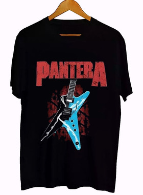 Pantera潘特拉铁拳摇滚t恤男夏季重金属乐队美式街头短袖重磅纯棉