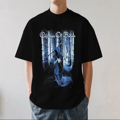 Children of Bodom 博多之子死亡金属重磅280g纯棉男短袖T恤宽松