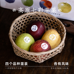 云边边|彩色苹果4种黑卡福布瑞斯瑞雪维纳斯云南昭通特产水果礼盒