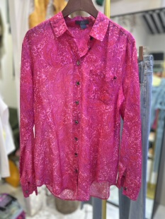 Rx轻奢欧货原创设计宽松百搭翻领长袖 女上衣 腰果花蚕丝衬衫