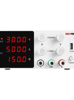 nicepower卧式直流稳压电源SPS-W305/W3010/W605/W1203数显30V10A